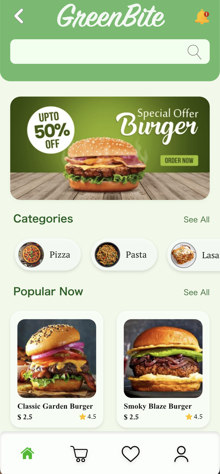 GreenBite UI Design